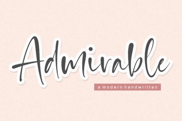 Admirable Font for Professional Branding