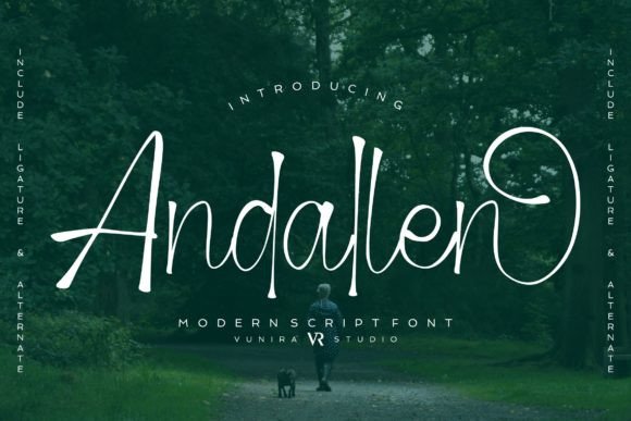 Andallen: A Modern Script Font for Editorial Design