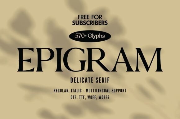 Epigram Serif Font for Polished Branding