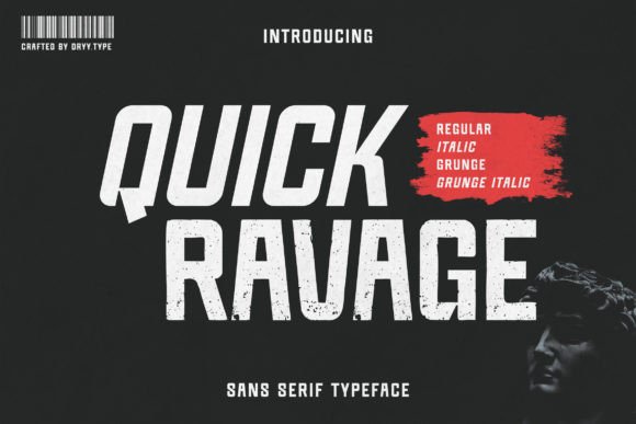 Quick Ravage: A Bold Sans Serif Font for Modern Branding