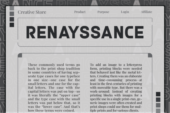 Renayssance: A Modern Sans Serif Font for Creative Makers