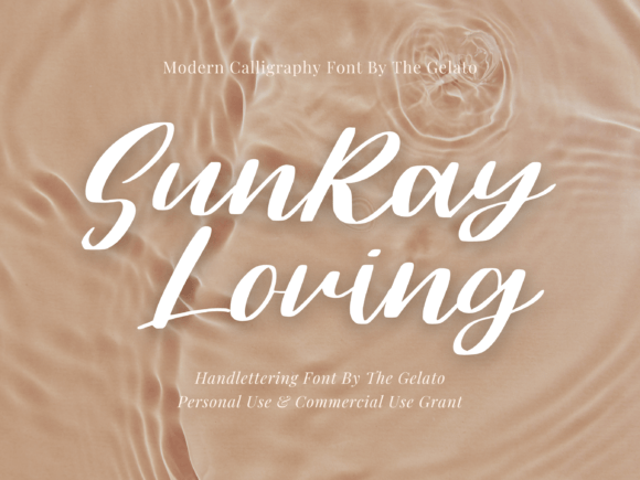 Sunray Loving: A Modern Script Font for Contemporary Branding