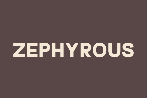 Zephyrous: A Modern Sans Serif Font for Bold Branding